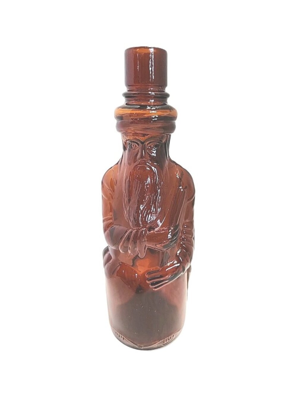 Hiram Ricker Moses Amber Liquor Bottle, Copy of First Poland Liquer Bottle